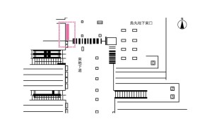 JR 京都駅/京都駅地下東口マルチ4(工事支障のため売り止め中)№4デジタルサイネージ、位置図