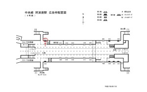 Osaka／Metro（大阪メトロ）　阿波座駅／中央線№2-401№401、位置図