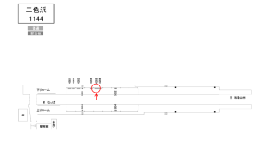 南海/二色浜駅//№4205駅看板・駅広告、位置図
