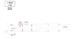 南海／二色浜駅／／№4201駅看板・駅広告、位置図