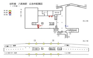 Osaka／Metro（大阪メトロ）　八尾南駅／谷町線№2-002№002、位置図