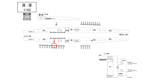 南海／貝塚駅／／№2307駅看板・駅広告、位置図