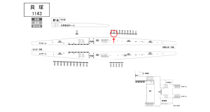 南海／貝塚駅／／№2103駅看板・駅広告、位置図