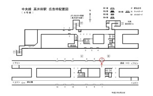 Osaka／Metro（大阪メトロ）　高井田駅／中央線№1-006№006、位置図