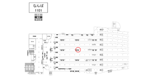 南海/なんば駅//№7545駅看板・駅広告、位置図