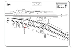 阪急　十三駅／／№143駅看板・駅広告、位置図