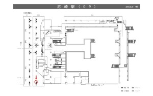 阪神　尼崎駅／№3-13-14№14、位置図