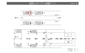 阪神　尼崎センタープール前駅／№1-15-02№02、位置図