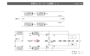 阪神　尼崎センタープール前駅／№3-13-16№16、位置図