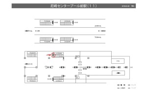 阪神　尼崎センタープール前駅／№3-15-01№01、位置図