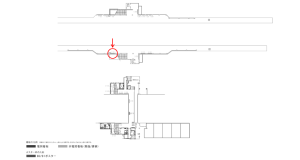 京阪　滝井駅／№2-120№120駅看板・駅広告、位置図