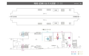 阪神　鳴尾・武庫川女子大前駅／№3-13-01№01、位置図