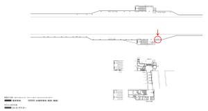 京阪　千林駅／№2-240№240駅看板・駅広告、位置図