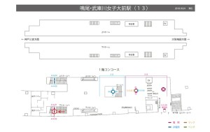 阪神　鳴尾・武庫川女子大前駅／№4-14-02№02、位置図
