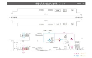 阪神　鳴尾・武庫川女子大前駅／№4-14-02№02、位置図