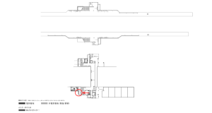 京阪　滝井駅／№3-130№130駅看板・駅広告、位置図