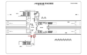 JR　摂津富田駅／／№006駅看板・駅広告、位置図