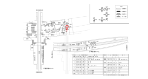 近鉄／大和八木駅／／№801駅看板・駅広告、位置図