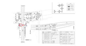 近鉄／大和八木駅／／№87駅看板・駅広告、位置図