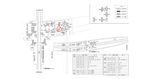 近鉄／大和八木駅／／№95駅看板・駅広告、位置図