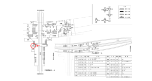 近鉄／大和八木駅／／№61駅看板・駅広告、位置図