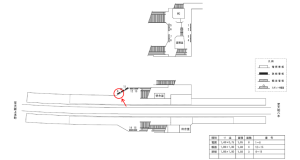 近鉄/大阪教育大前駅//№9駅看板・駅広告、位置図