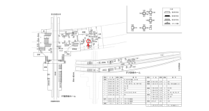 近鉄／大和八木駅／／№132駅看板・駅広告、位置図