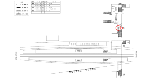 近鉄/高安駅//№44駅看板・駅広告、位置図