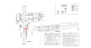 近鉄／大和八木駅／／№168駅看板・駅広告、位置図