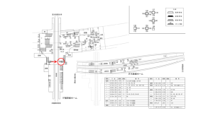 近鉄／大和八木駅／／№85駅看板・駅広告、位置図