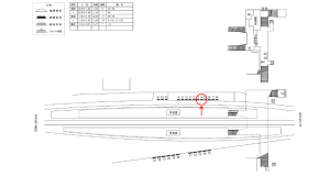 近鉄／高安駅／／№14駅看板・駅広告、位置図