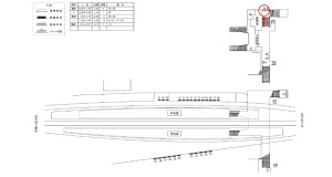 近鉄/高安駅//№39駅看板・駅広告、位置図