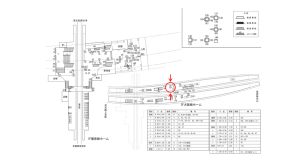 近鉄／大和八木駅／／№49駅看板・駅広告、位置図