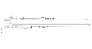 近鉄／堅下駅／／№3駅看板・駅広告、位置図