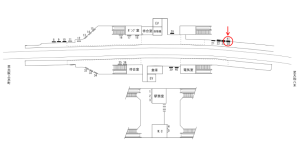 近鉄／関屋駅／／№41駅看板・駅広告、位置図