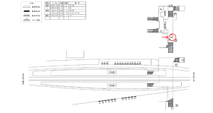 近鉄／高安駅／／№43駅看板・駅広告、位置図