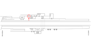 近鉄／真菅駅／／№5駅看板・駅広告、位置図