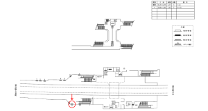 近鉄／安堂駅／／№9駅看板・駅広告、位置図