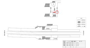近鉄／大阪教育大前駅／／№4駅看板・駅広告、位置図