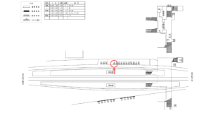近鉄／高安駅／／№8駅看板・駅広告、位置図