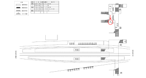 近鉄/高安駅//№41駅看板・駅広告、位置図