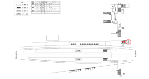 近鉄／高安駅／／№54駅看板・駅広告、位置図