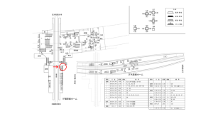 近鉄／大和八木駅／／№167駅看板・駅広告、位置図