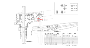 近鉄／大和八木駅／／№58駅看板・駅広告、位置図