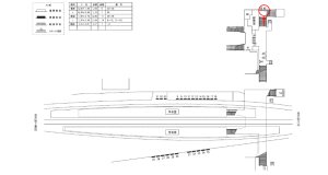 近鉄／高安駅／／№40駅看板・駅広告、位置図