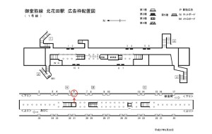 Osaka／Metro（大阪メトロ）　北花田駅／御堂筋線№1-006№006、位置図