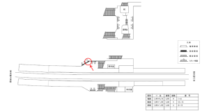 近鉄／大阪教育大前駅／／№11駅看板・駅広告、位置図