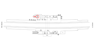 近鉄／二上駅／／№1駅看板・駅広告、位置図