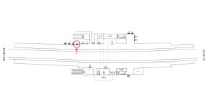 近鉄／二上駅／／№5駅看板・駅広告、位置図