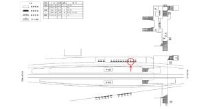 近鉄／高安駅／／№16駅看板・駅広告、位置図